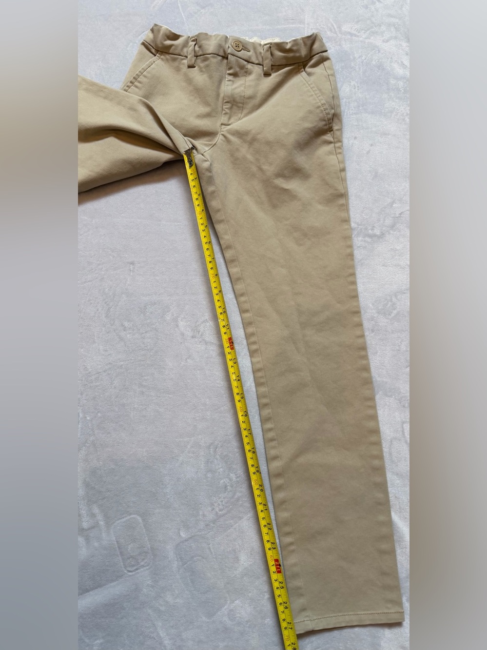 GAP Kids Boy Slim Sz 18 Adjustable Waist Classic Chino Pants Khaki - Picture 8 of 12